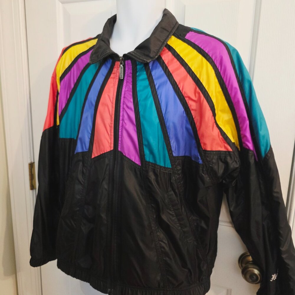 Vintage 80's Head Sportswear Rainbow Windbreaker Jacket - Picture 2 of 8
